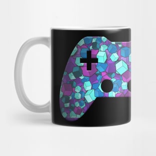 Geometric Blocks Shapes - Gaming Gamer Abstract - Gamepad Controller - Video Game Lover - Graphic Background Mug